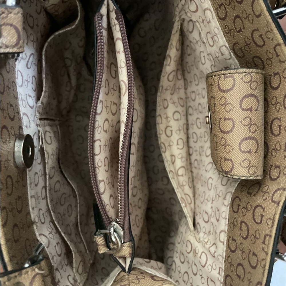 Brown Print Guess Purse - image 3